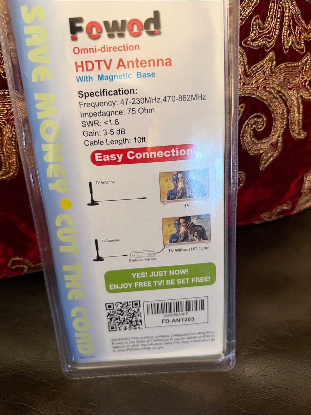 Black Omni-Direction HDTV Antenna - Indoor TV Signal Booster - Picture 2 of 3